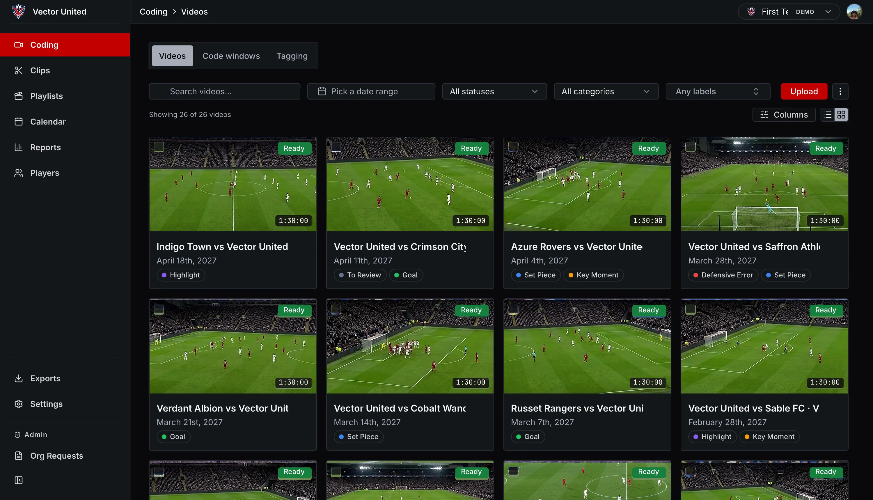 The VectorPitch video library